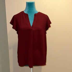 Calvin Klein Burgundy Knit Top